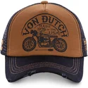 von-dutch-crew6-braune-und-schwarze-trucker-kappe
