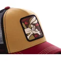gorra-trucker-marron-negra-y-roja-coyote-coy2-looney-tunes-de-capslab