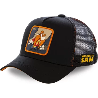 Capslab Yosemite Sam SAM1 Looney Tunes Black Trucker Hat