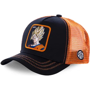 Čepice zaoblená žádné zvíře černá snapback Son Goku Super Saiyan GO3 Dragon Ball Son Goku Dragon Ball Capslab