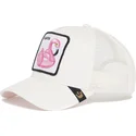 weisse-trucker-kappe-flamingo-schwimmring-floater-von-goorin-bros