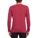 volcom-burgundy-harweird-stripe-ii-sweatshirt-rot