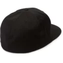 volcom-flat-brim-spark-red-stone-stack-jfit-black-fitted-cap