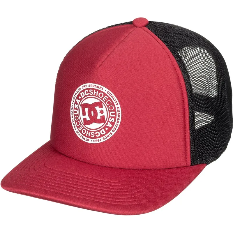 cepice-zaoblena-cervena-snapback-vested-up-dc-shoes