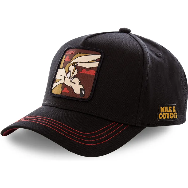 cepice-zaoblena-cerna-snapback-coy3-kojot-looney-tunes-capslab