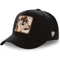 capslab-curved-brim-tasmanian-devil-taz5-looney-tunes-black-snapback-cap