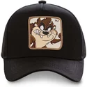 capslab-curved-brim-tasmanian-devil-taz5-looney-tunes-black-snapback-cap