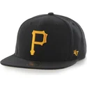 cepice-rovna-cerna-snapback-captain-no-shot-pittsburgh-pirates-mlb-47-brand