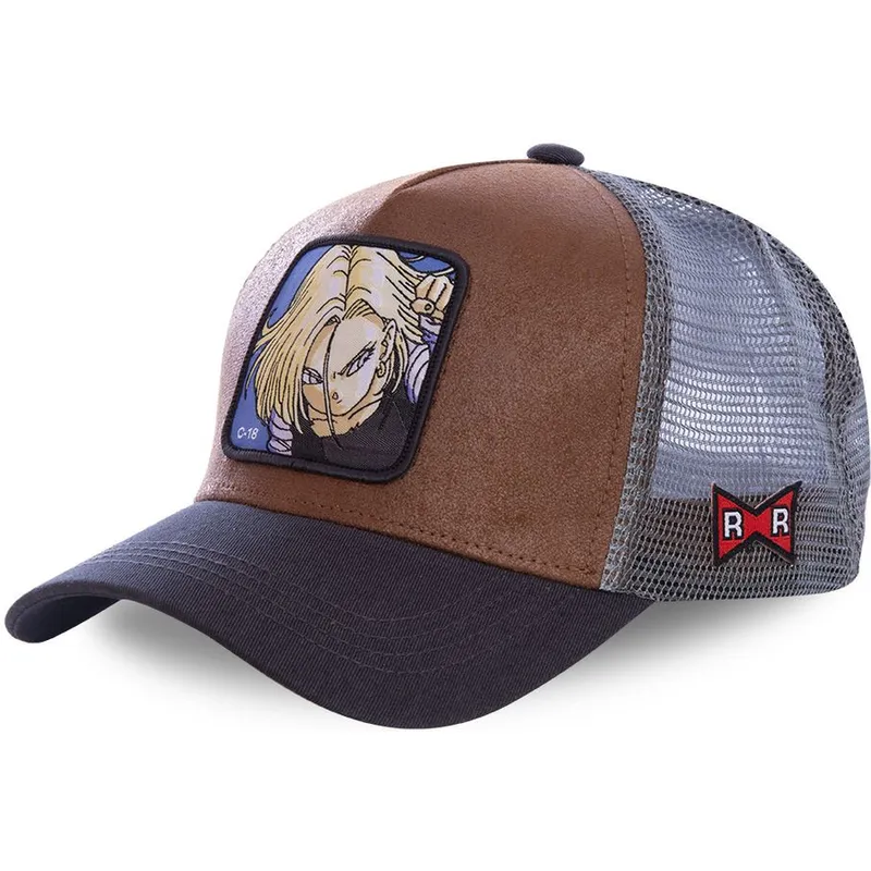 cepice-zaoblena-hneda-snapback-androide-c18a-c-18-dragon-ball-capslab