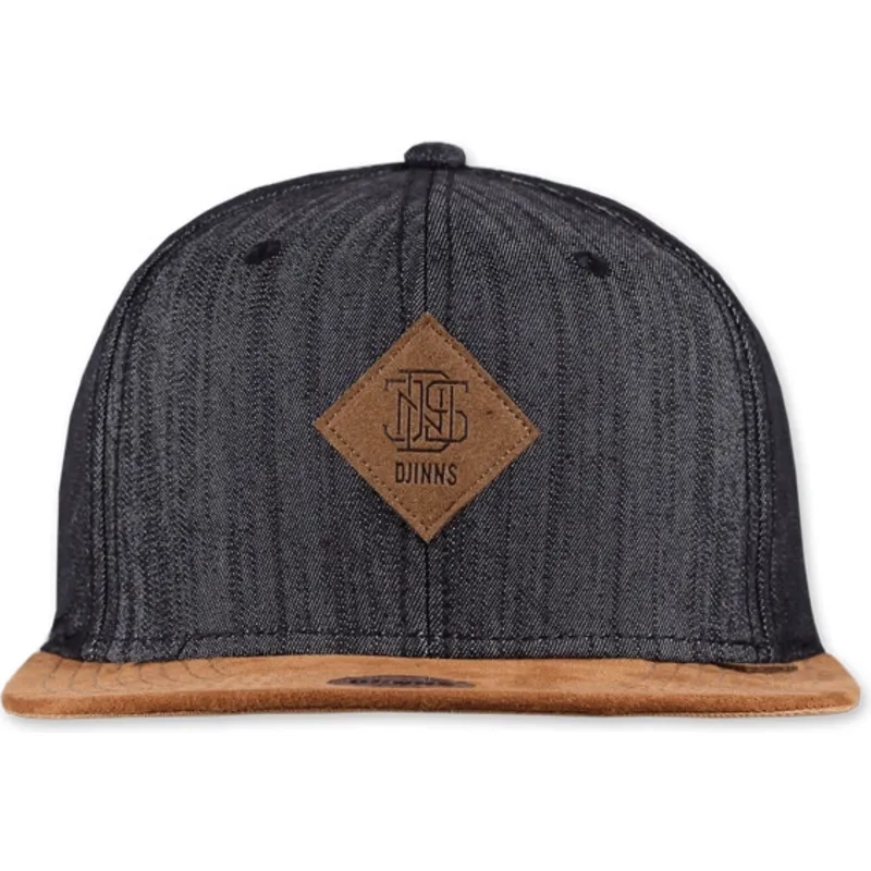 schwarze-flache-snapback-kappe-linen-2015-von-djinns