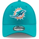 blaue-verstellbare-curved-cap-9forty-the-league-der-miami-dolphins-nfl-von-new-era
