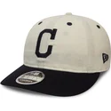 cepice-rovna-bila-nastavitelny-9fifty-low-profile-flannel-cleveland-indians-mlb-new-era