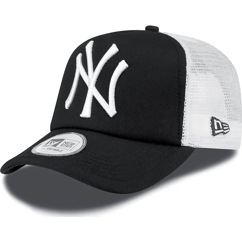 cepice-zaoblena-cerna-snapback-clean-a-frame-new-york-yankees-mlb-new-era