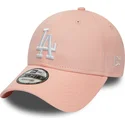 cepice-zaoblena-ruzova-nastavitelny-9forty-league-essential-los-angeles-dodgers-mlb-new-era