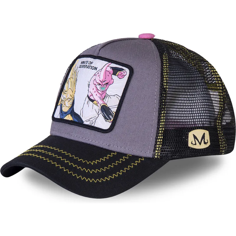 cepice-zaoblena-seda-snapback-minute-of-desperation-des1-vegeta-vs-kid-buu-dragon-ball-capslab
