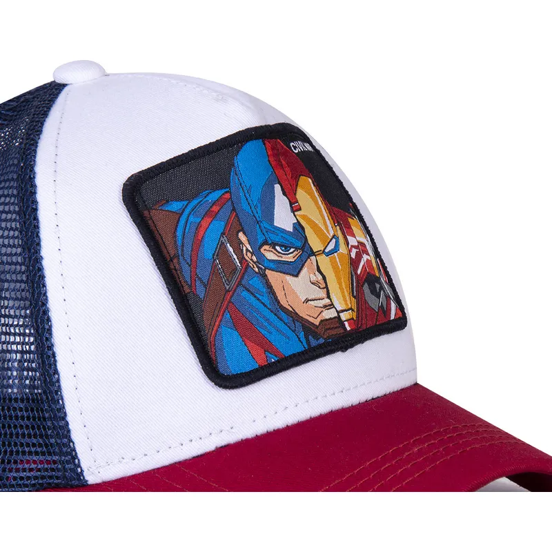 cepice-zaoblena-bila-snapback-civil-war-war1-kapitan-amerika-a-iron-man-marvel-comics-capslab