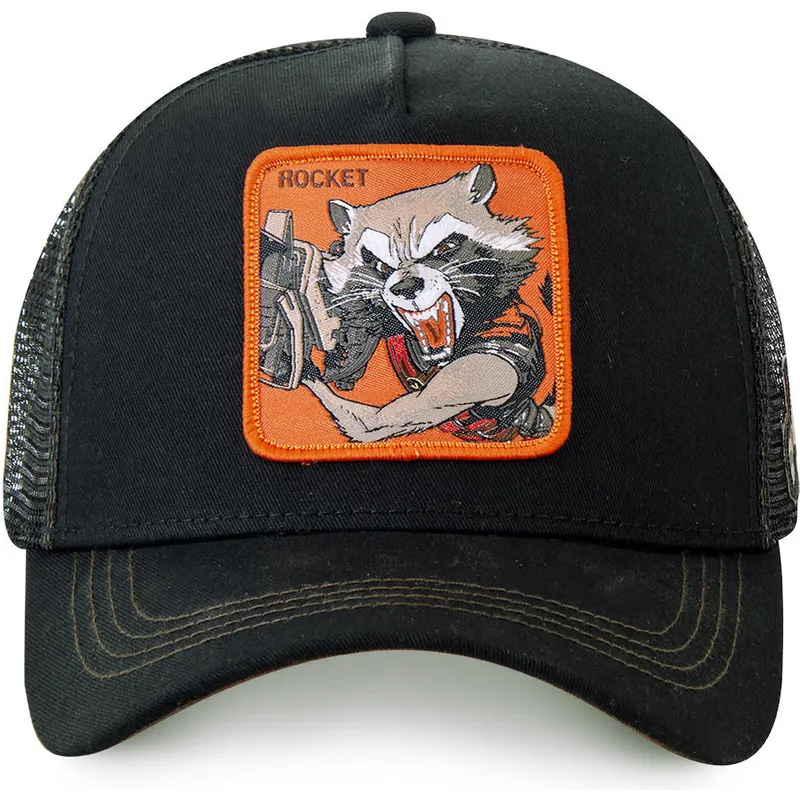 cepice-zaoblena-cerna-snapback-roc4-rocket-raccoon-marvel-comics-capslab