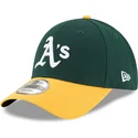 grune-und-gelbe-verstellbare-curved-cap-9forty-the-league-von-oakland-athletics-mlb-von-new-era