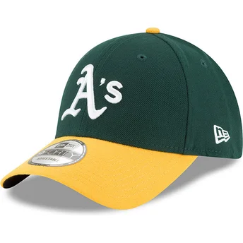 Grüne und gelbe verstellbare Curved Cap 9FORTY The League von Oakland Athletics MLB von New Era