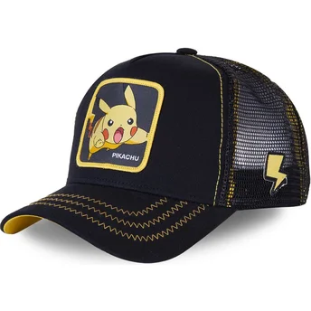 Cap zaoblená black snapback Pikachu Pokémon Capslab