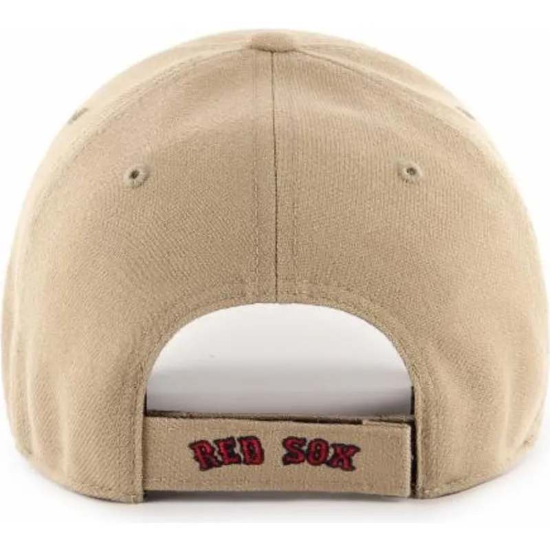 cepice-zaoblena-khaki-snapback-ajustable-mvp-boston-red-sox-mlb-47-brand