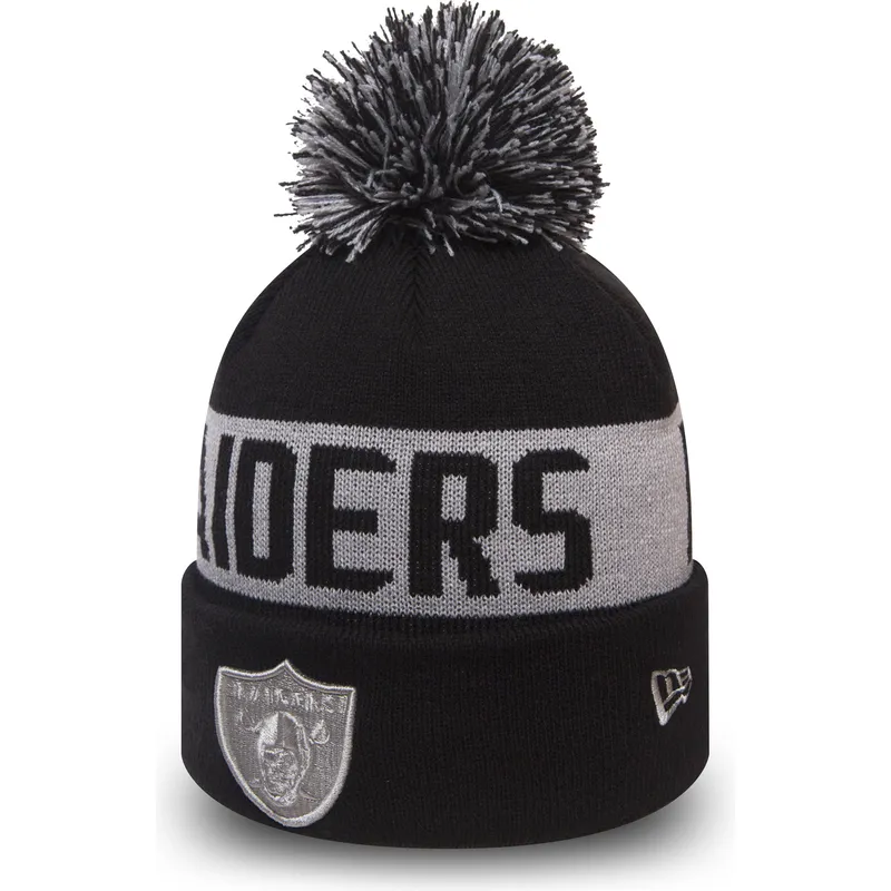 cepice-pompon-cerna-cuff-knit-team-tonal-las-vegas-raiders-nfl-new-era