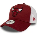 rote-trucker-kappe-shadow-tech-a-frame-der-chicago-bulls-nba-von-new-era