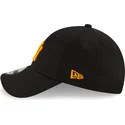 verstellbare-schwarze-kappe-mit-gebogenem-schirm-und-orangem-logo-9forty-league-essential-neon-der-new-york-yankees-mlb-von-new-