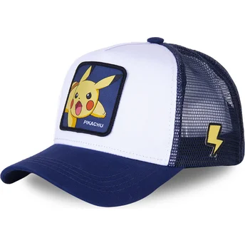 Capslab Pikachu PIK8 Pokémon vit och blå truckerkeps