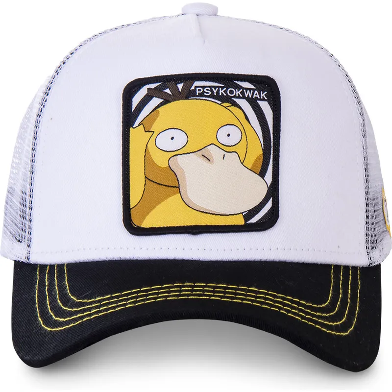 cepice-zaoblena-bila-snapback-psy3-psyduck-pokemon-capslab