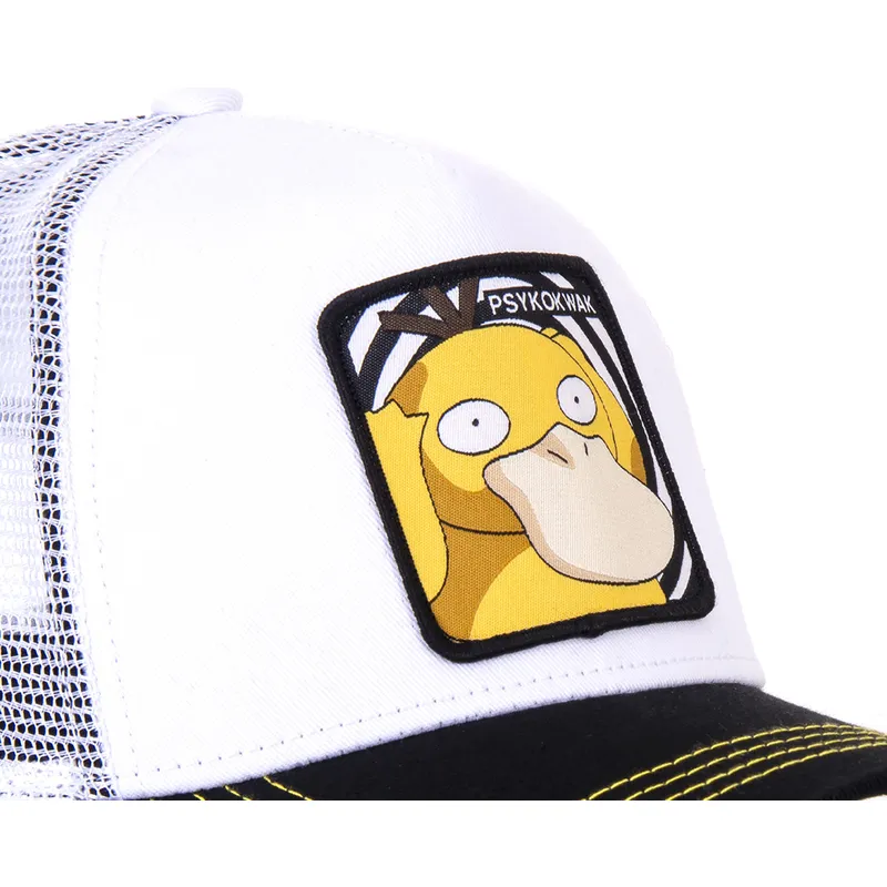 cepice-zaoblena-bila-snapback-psy3-psyduck-pokemon-capslab