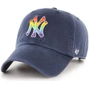 47-brand-mlb-new-york-yankees-clean-up-pride-verstellbare-dunkelblaue-kappe-mit-gebogenem-schirm