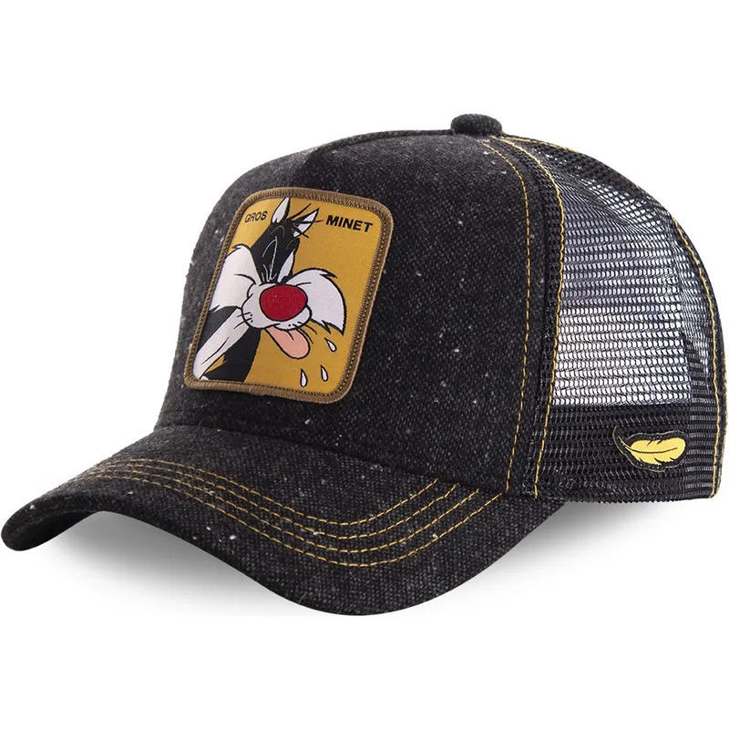 schwarze-trucker-kappe-silvester-loomin1-looney-tunes-von-capslab