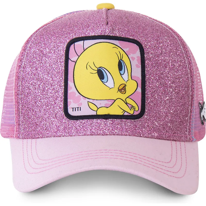 cepice-zaoblena-ruzova-snapback-purpurina-twe4-tweety-looney-tunes-capslab