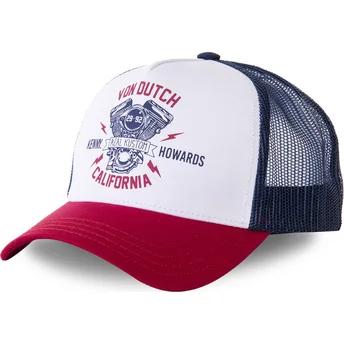 Čepice zaoblená bílá snapback MOTBLU Von Dutch