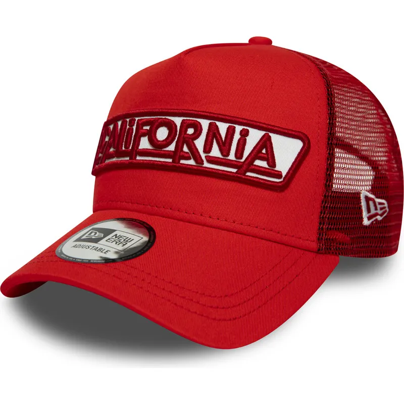 cepice-zaoblena-cervena-snapback-a-frame-usa-patch-california-new-era cepice-zaoblena-cervena-snapback-a-frame-usa-patch-california-new-era