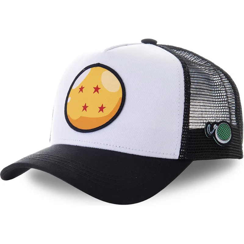 schwarz-weisse-trucker-kappe-dragon-ball-4-sterne-cri2-dragon-ball-von-capslab