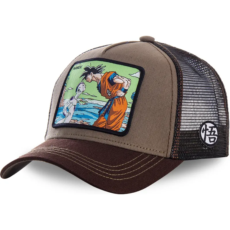 cepice-zaoblena-hneda-snapback-namek-nam2-goku-vs-frieza-dragon-ball-capslab