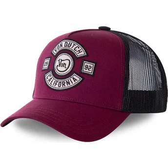 Čepice zaoblená žádné zvíře červená snapback BIKBOR Von Dutch