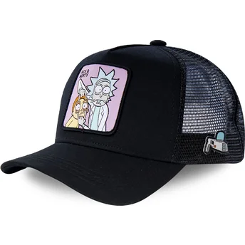 Čepice zaoblená černá snapback LOO1 Rick a Morty Capslab