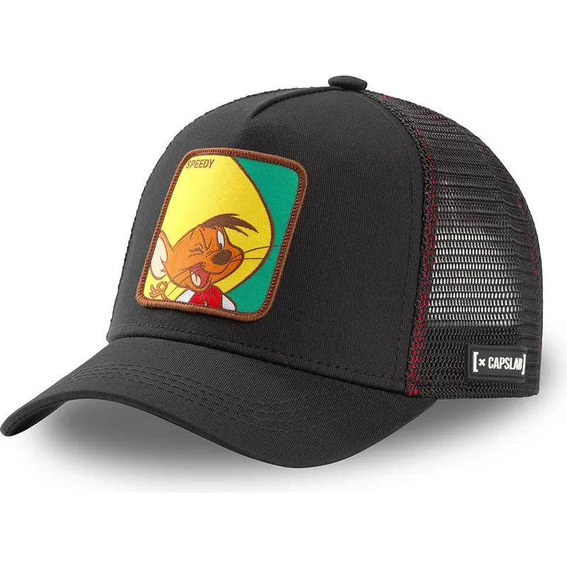 schwarze-trucker-kappe-speedy-gonzales-gon2-looney-tunes-von-capslab