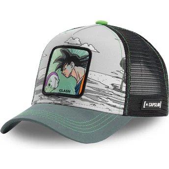 grau-schwarze-trucker-kappe-goku-vs-frieza-clash-zig-dragon-ball-von-capslab