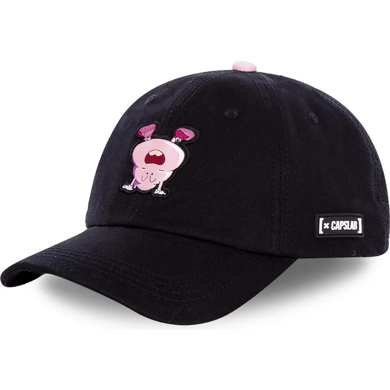 schwarze-snapback-cap-mit-gebogenem-schirm-caca-poo2-dr-slump-von-capslab