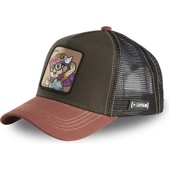 cepice-zaoblena-hneda-snapback-rob1-arale-norimaki-dr-slump-capslab