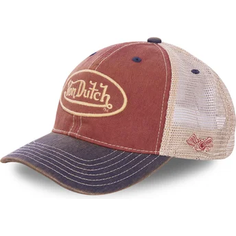 Gorra trucker roja, blanca y azul marino MAC5 de Von Dutch