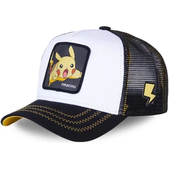 cepice-zaoblena-bila-snapback-pro-deti-kidpik5-pikachu-pokemon-capslab