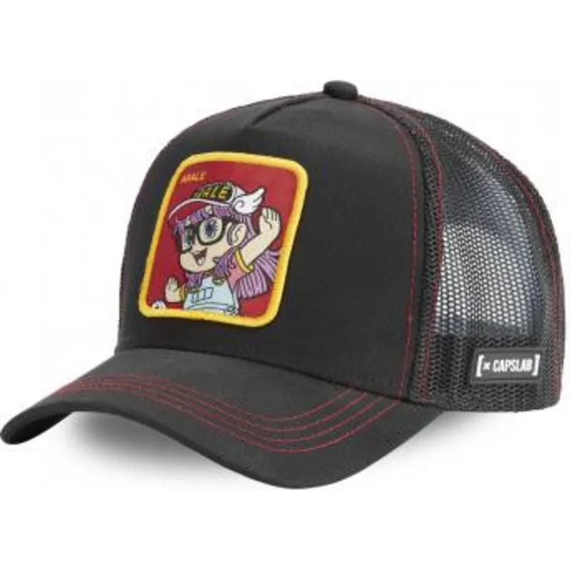schwarze-trucker-kappe-arale-norimaki-rob2-dr-slump-von-capslab