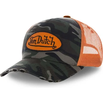 Cap zaoblená camouflage snapback Von Dutch