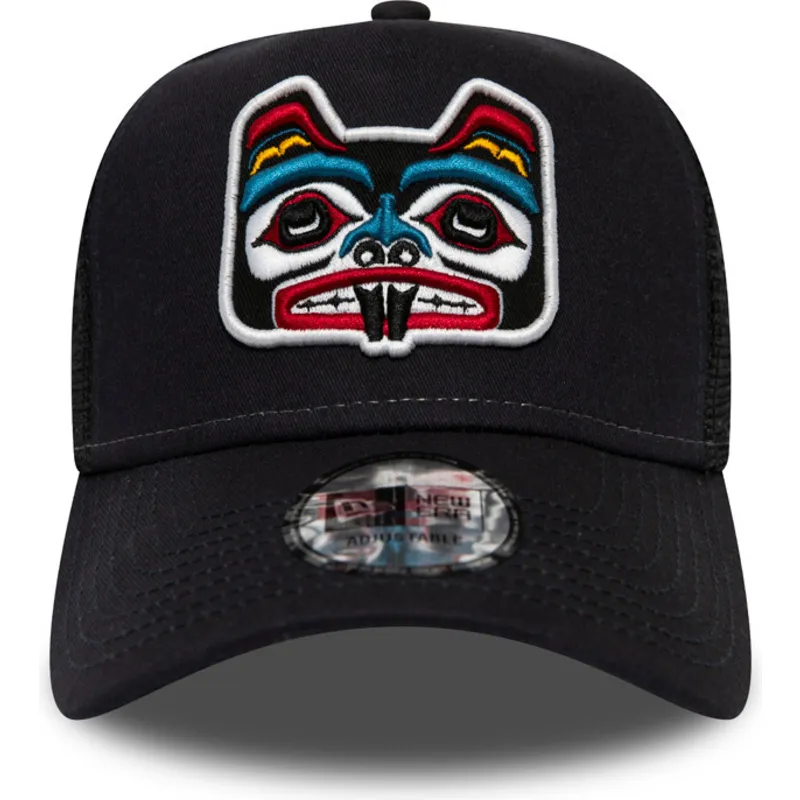 cepice-zaoblena-namornicka-modra-snapback-bear-tattoo-pack-a-frame-new-era
