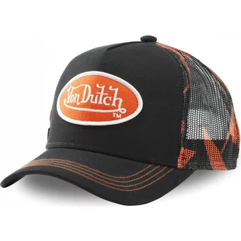 Von Dutch AO2 Black and Orange Trucker Hat
